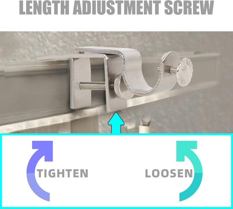 INSFITY Outside Mounted Blinds Curtain Rod Bracket (Only Fit for 1.3-2 inches Rectangle Headrail) No Drill No Tools Required (Patent Depending) - Image 4